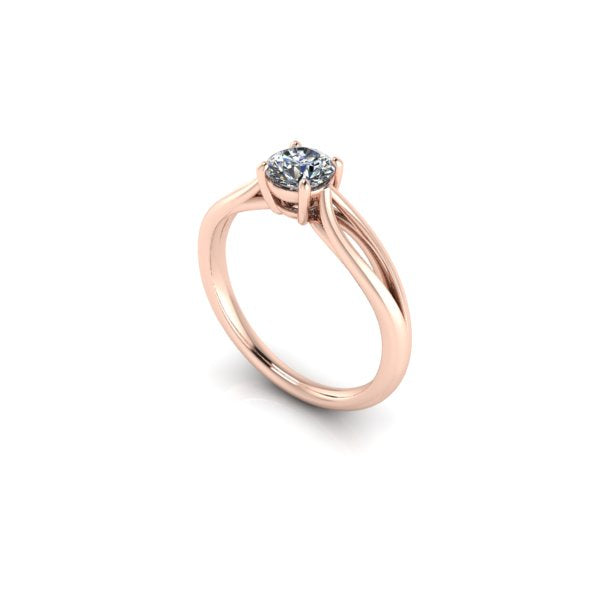 Solitaire bague or rose hot sale